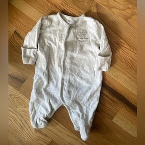 Ralph Lauren newborn onsie with hand covers.